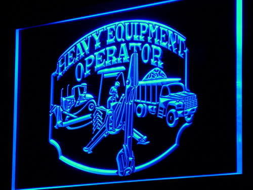 Heavy Equipment Operator Display Neon Light Sign